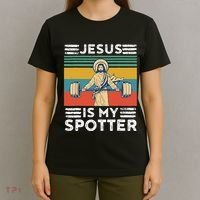 Christian Athlete Apparel Workout Gym Jesus Is My Spotter T-Shirt thumb 4