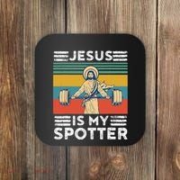 Christian Athlete Apparel Workout Gym Jesus Is My Spotter Coaster thumb 0