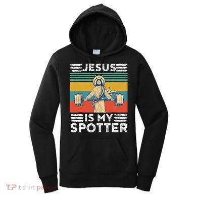 Christian Athlete Apparel Workout Gym Jesus Is My Spotter Women's Hoodie