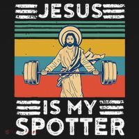 Christian Athlete Apparel Workout Gym Jesus Is My Spotter Women's Hoodie thumb 2
