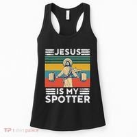 Christian Athlete Apparel Workout Gym Jesus Is My Spotter Women's Tank Top thumb 0