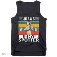 Christian Athlete Apparel Workout Gym Jesus Is My Spotter Tank Top thumb 0