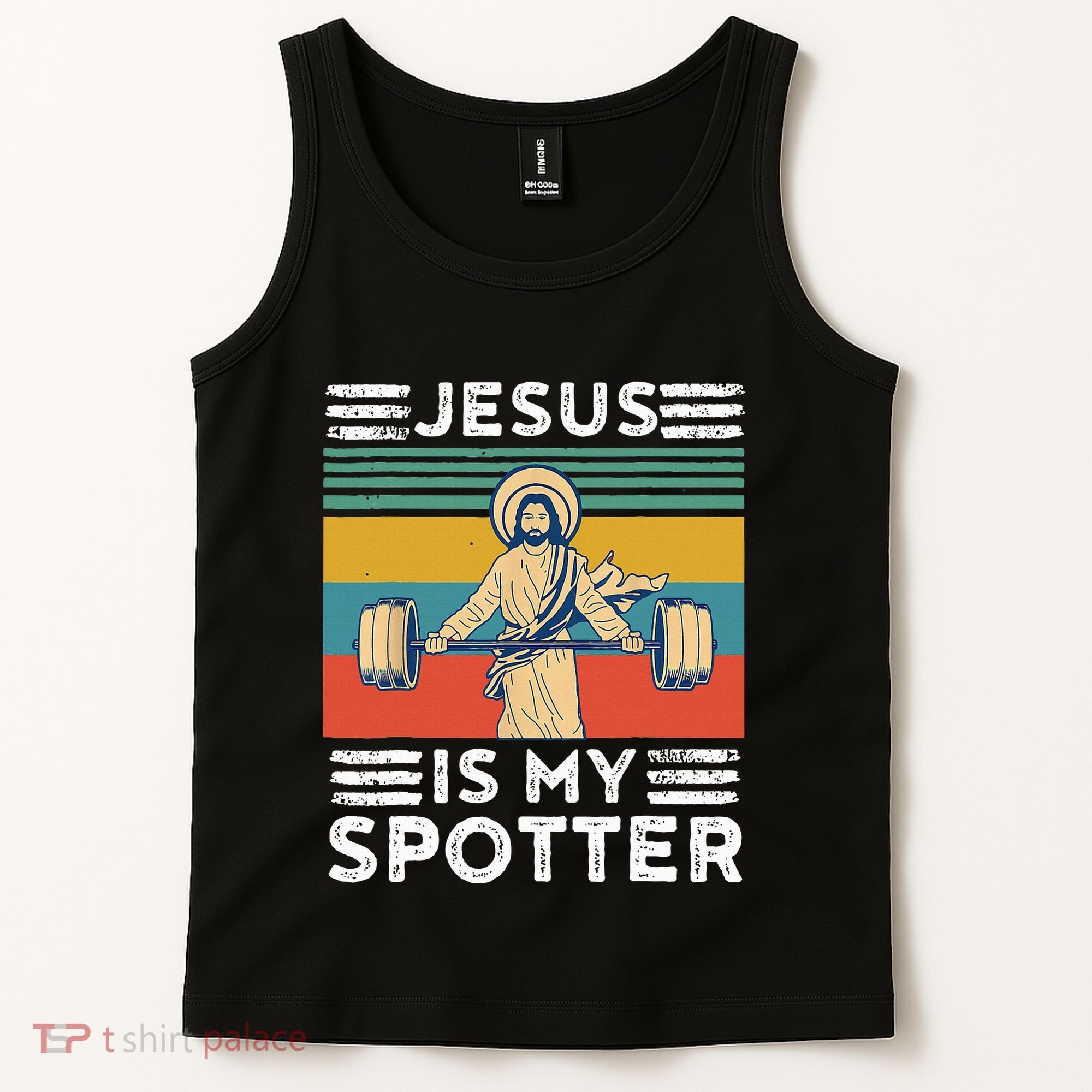 Christian Athlete Apparel Workout Gym Jesus Is My Spotter Tank Top