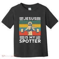 Christian Athlete Apparel Workout Gym Jesus Is My Spotter Toddler T-Shirt thumb 0