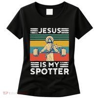 Christian Athlete Apparel Workout Gym Jesus Is My Spotter Women's T-Shirt thumb 0