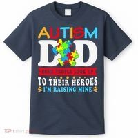 Autism Dad Autism Mom Fathers Day Autism Dad Family Matching T-Shirt thumb 0