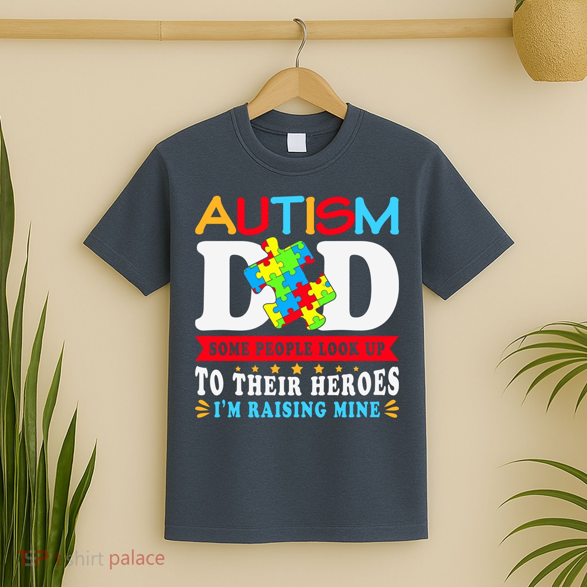Autism Dad Autism Mom Fathers Day Autism Dad Family Matching T-Shirt