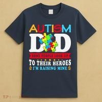 Autism Dad Autism Mom Fathers Day Autism Dad Family Matching T-Shirt thumb 4