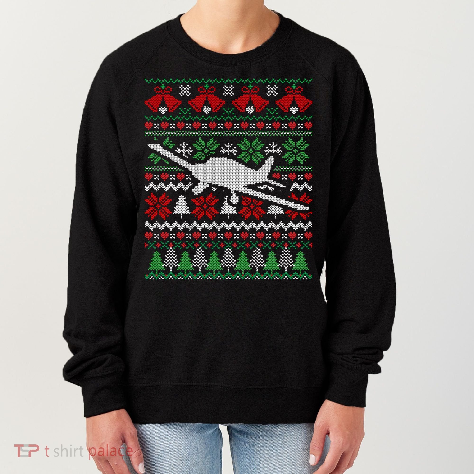Christmas Airplane Aviation Gift Women's Sweatshirt