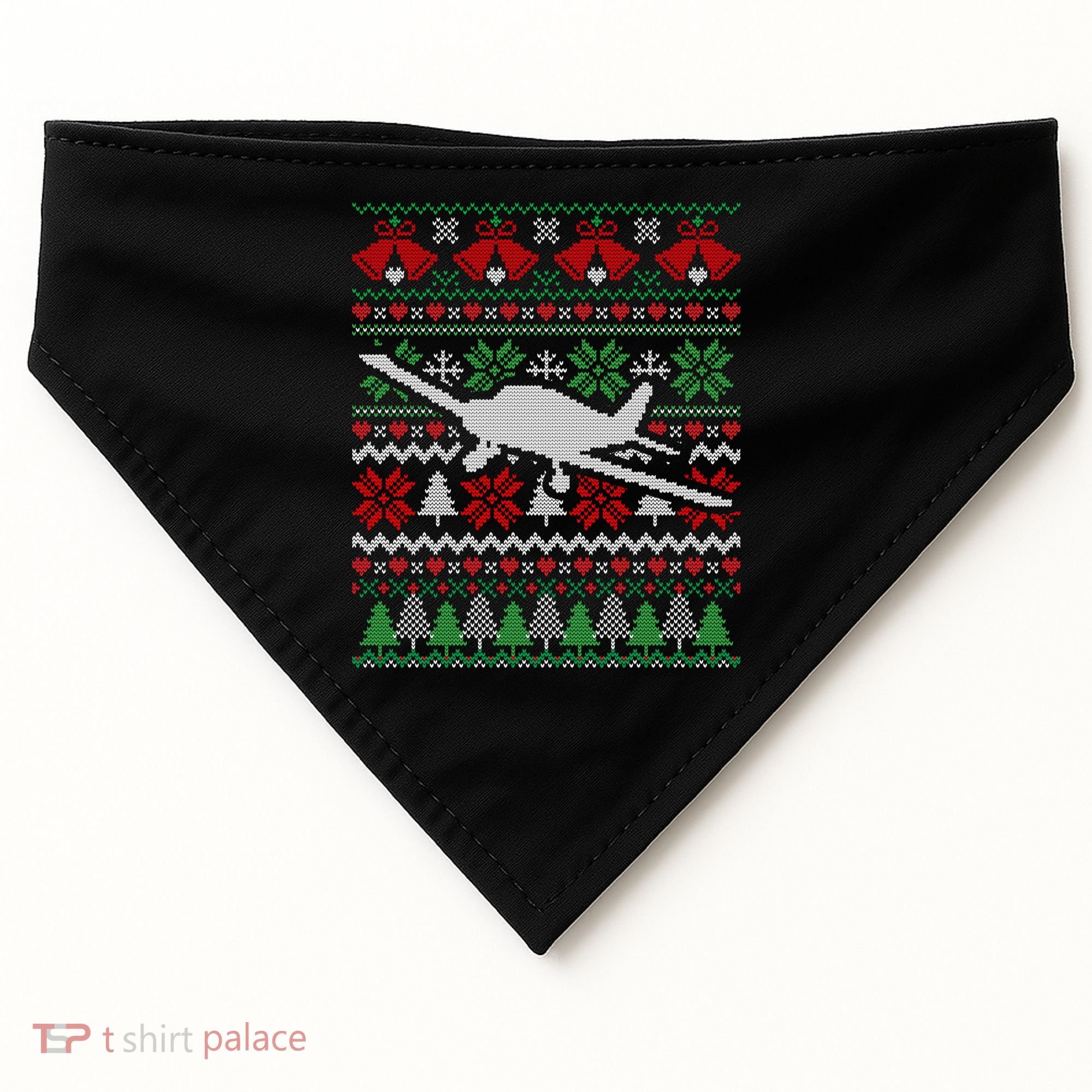 Christmas Airplane Aviation Gift USA-Made Doggie Bandana
