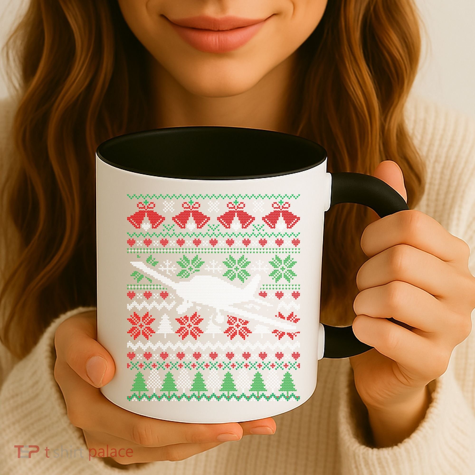 Christmas Airplane Aviation Gift Coffee Mug