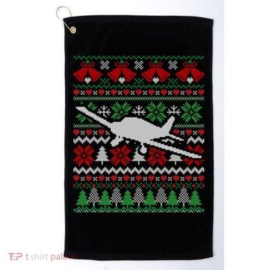 Christmas Airplane Aviation Gift Golf Towel