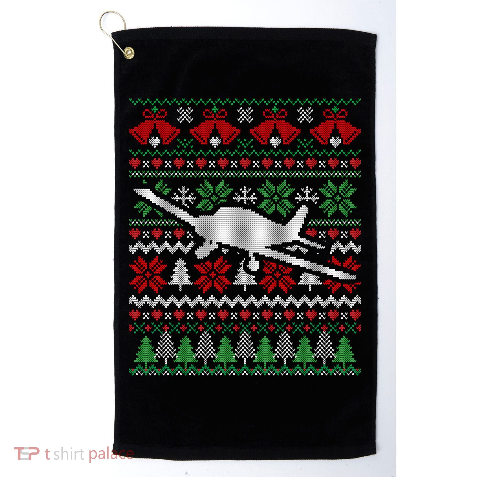 Christmas Airplane Aviation Gift Golf Towel