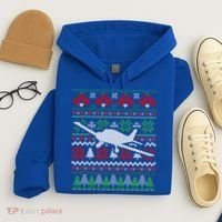 Christmas Airplane Aviation Gift Hoodie thumb 4