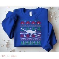 Christmas Airplane Aviation Gift Sweatshirt thumb 2