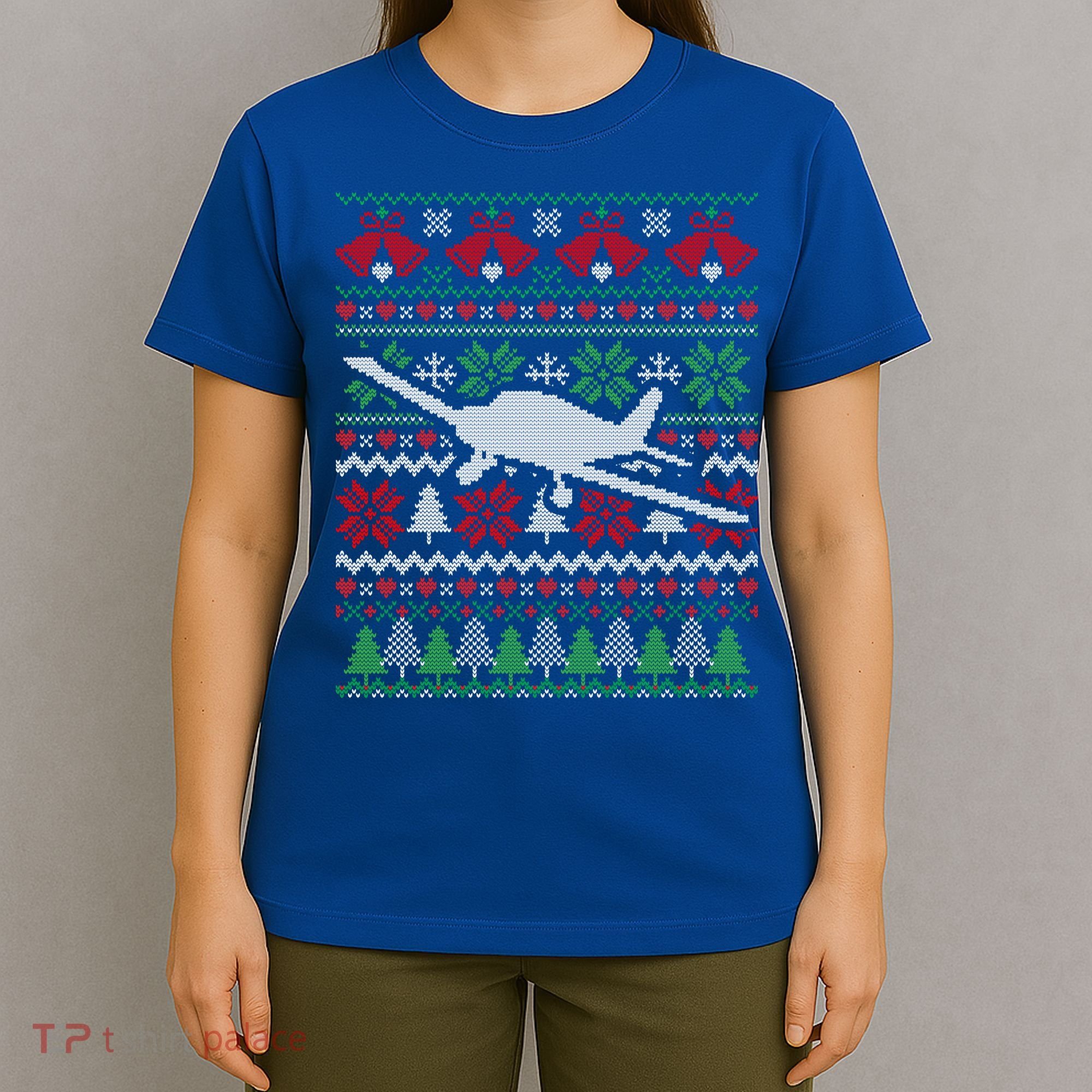 Christmas Airplane Aviation Gift T-Shirt