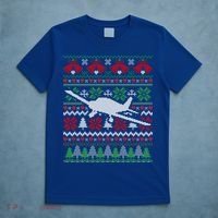 Christmas Airplane Aviation Gift T-Shirt thumb 5