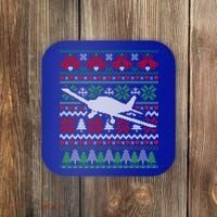Christmas Airplane Aviation Gift Coaster thumb 0