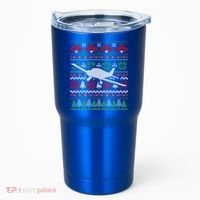 Christmas Airplane Aviation Gift Tumbler thumb 0