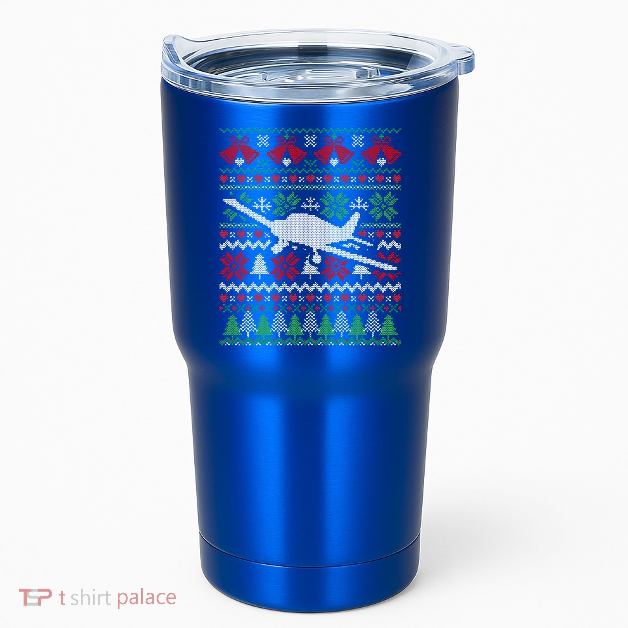 Christmas Airplane Aviation Gift Tumbler