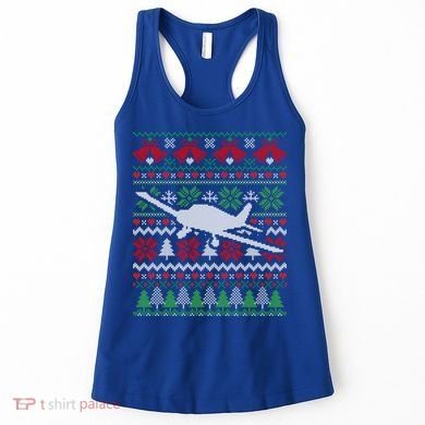 Christmas Airplane Aviation Gift Women's Tank Top