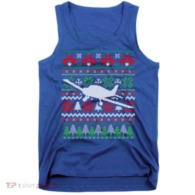 Christmas Airplane Aviation Gift Tank Top