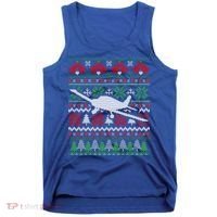 Christmas Airplane Aviation Gift Tank Top thumb 0