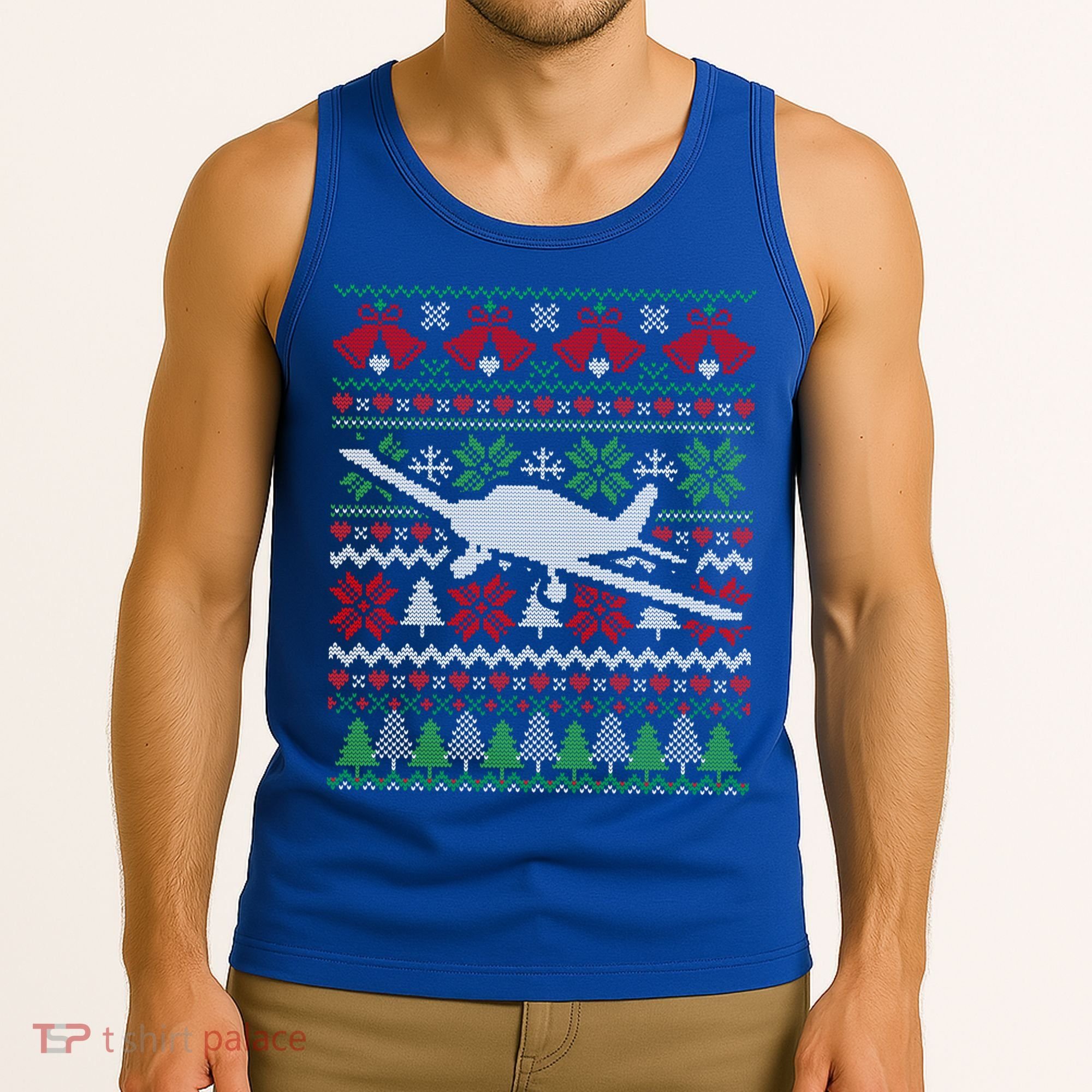 Christmas Airplane Aviation Gift Tank Top