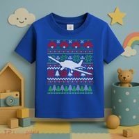 Christmas Airplane Aviation Gift Toddler T-Shirt thumb 3