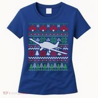 Christmas Airplane Aviation Gift Women's T-Shirt thumb 0