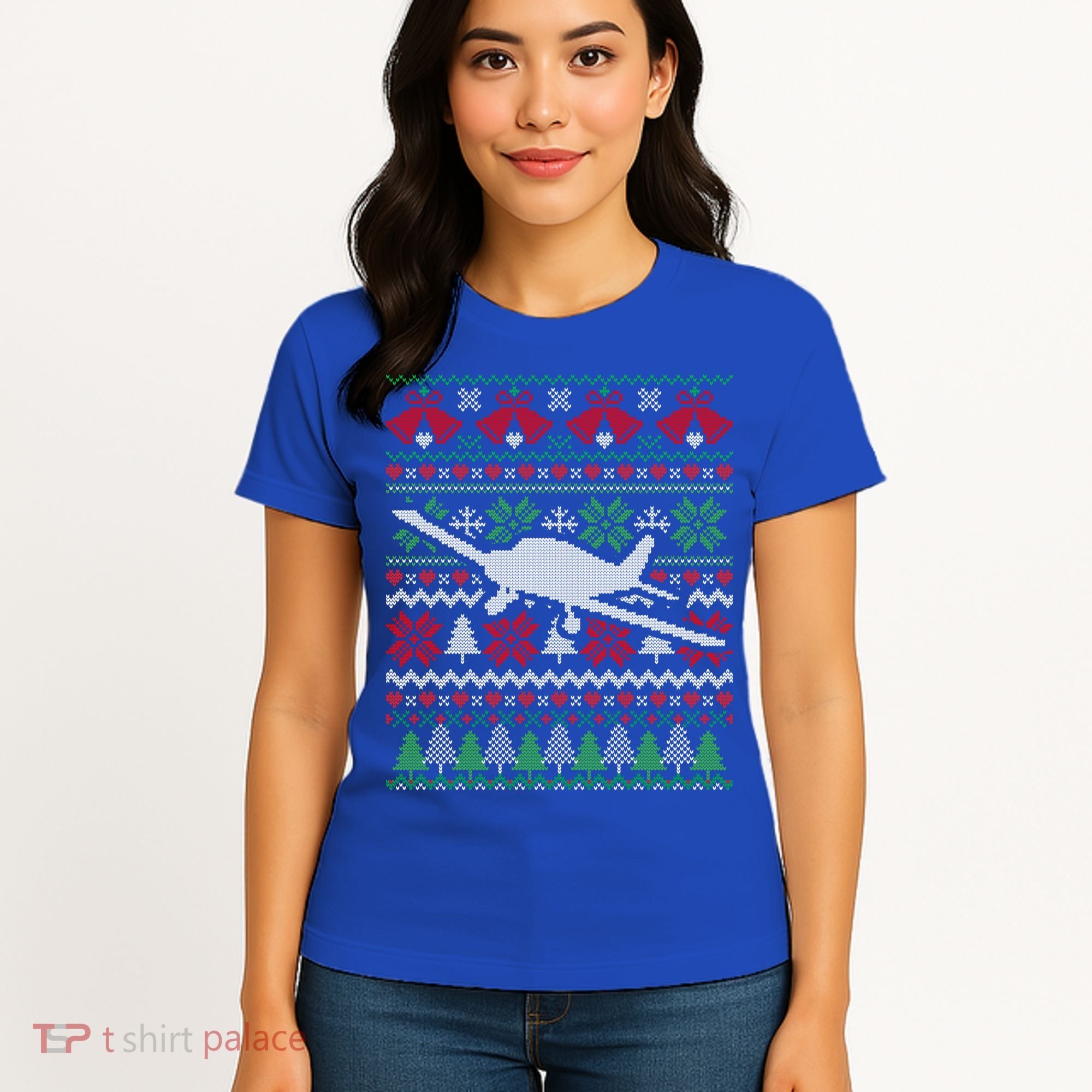 Christmas Airplane Aviation Gift Women's T-Shirt
