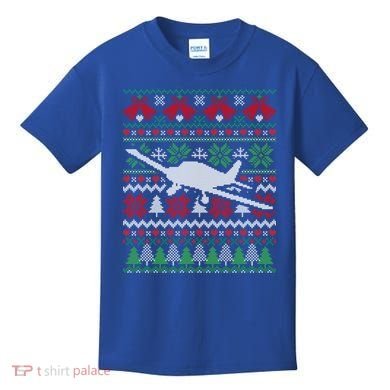 Christmas Airplane Aviation Gift Kids T-Shirt
