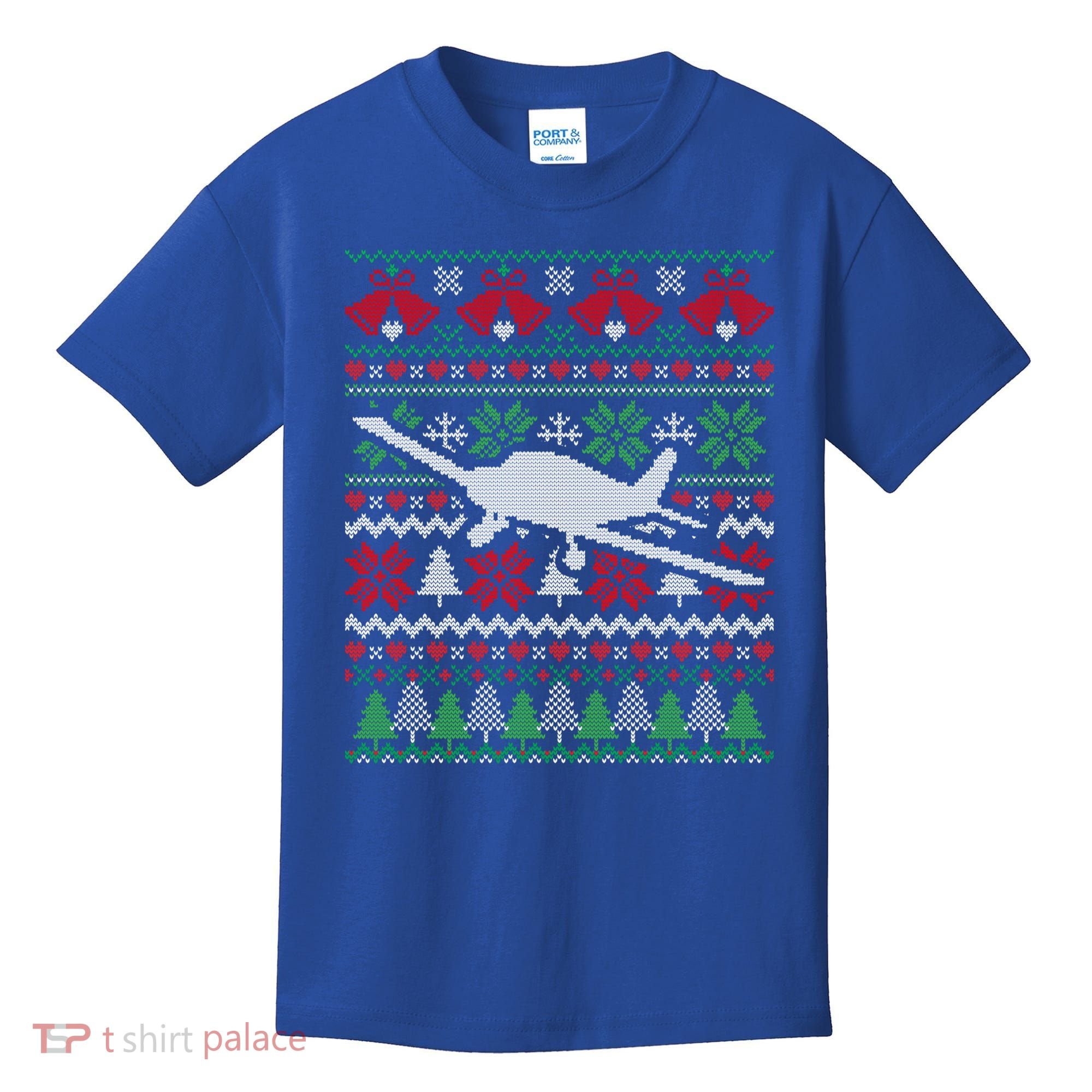 Christmas Airplane Aviation Gift Kids T-Shirt