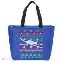 Christmas Airplane Aviation Gift Tote Bag thumb 0