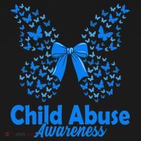 Child Abuse Awareness Month Blue Butterfly Coquette Bow Visor thumb 3
