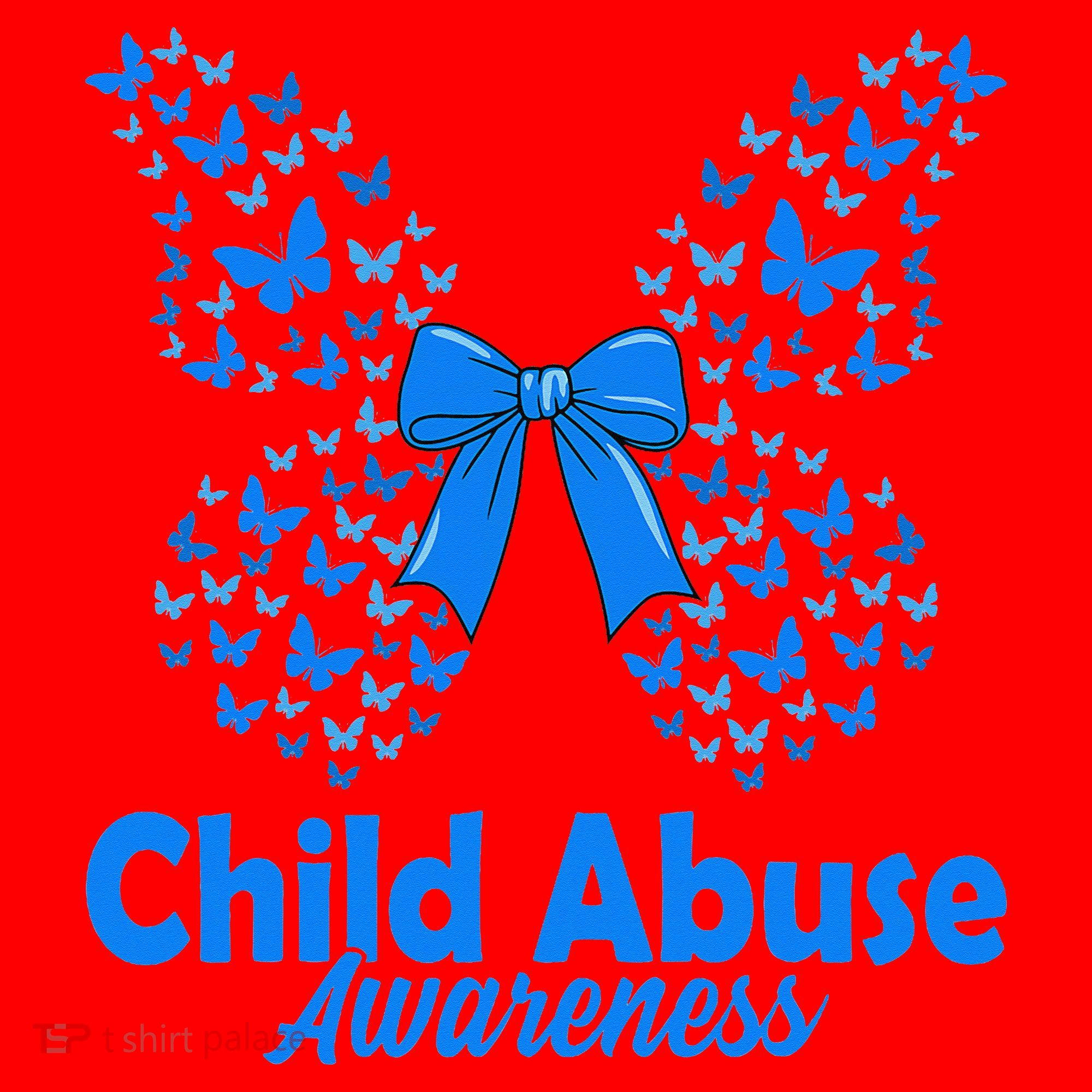 Child Abuse Awareness Month Blue Butterfly Coquette Bow Santa Hat