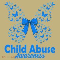Child Abuse Awareness Month Blue Butterfly Coquette Bow Mousepad thumb 1