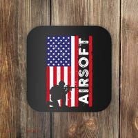 Cute Airsoft Art For Airsoft Player Airsofter Coaster thumb 0