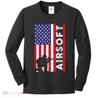 Cute Airsoft Art For Airsoft Player Airsofter Kids Long Sleeve Shirt thumb 0
