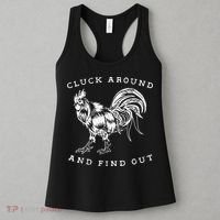 Cluck Around And Find Out Funny Chicken Adult Humor Women's Tank Top thumb 3