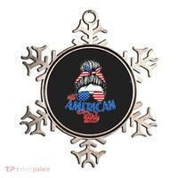 Cute All American Girl USA Flag Ornament thumb 0