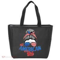 Cute All American Girl USA Flag Tote Bag thumb 0