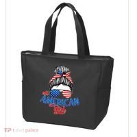 Cute All American Girl USA Flag Tote Bag thumb 3