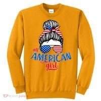 Cute All American Girl USA Flag Sweatshirt thumb 0