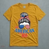 Cute All American Girl USA Flag T-Shirt thumb 5