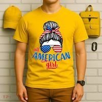 Cute All American Girl USA Flag T-Shirt thumb 6