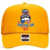 Cute All American Girl USA Flag Hat thumb 0