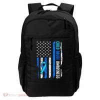 Child Abuse Awareness US Flag Child Abuse Prevention Month Backpack thumb 0