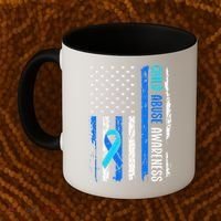 Child Abuse Awareness US Flag Child Abuse Prevention Month Coffee Mug thumb 2