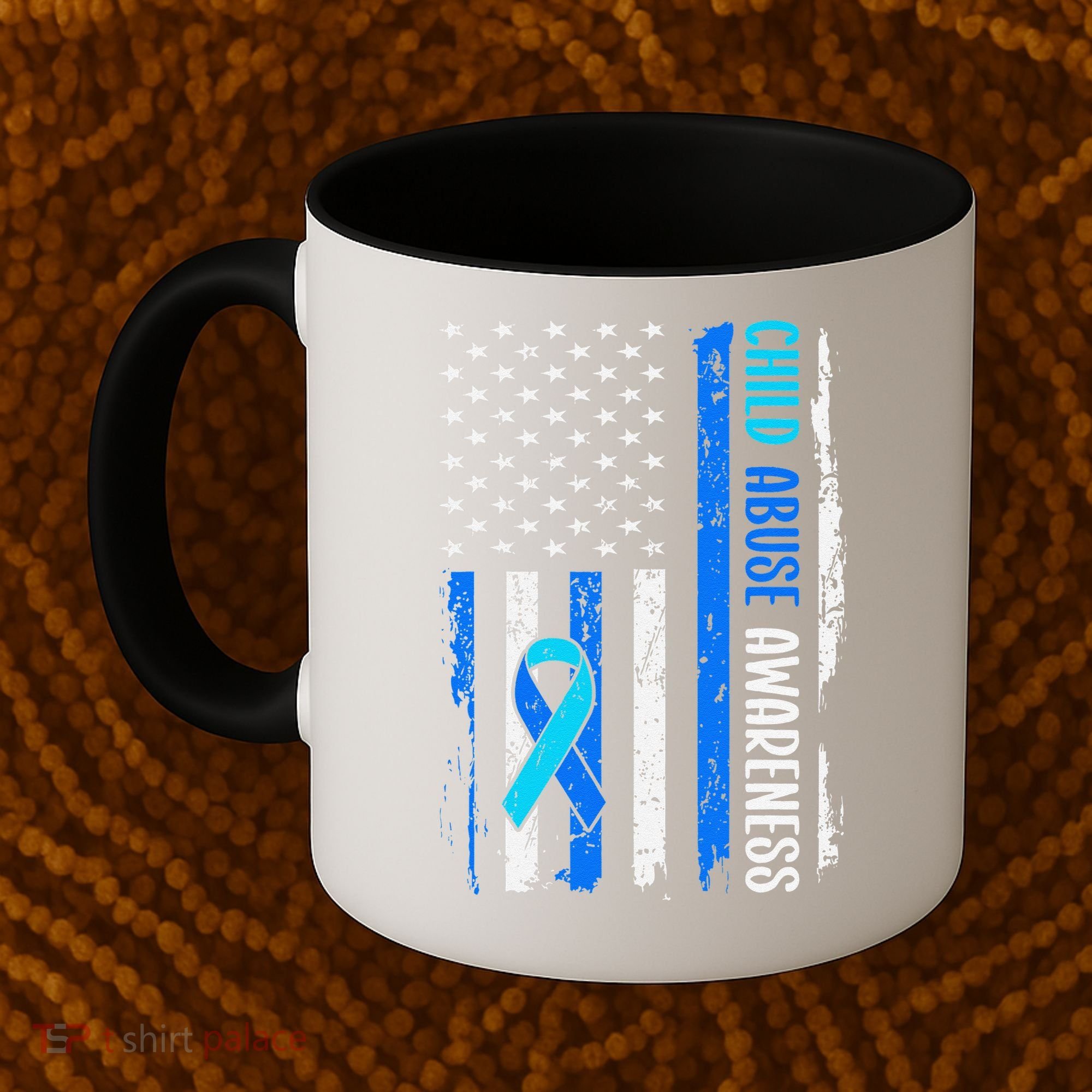 Child Abuse Awareness US Flag Child Abuse Prevention Month Coffee Mug